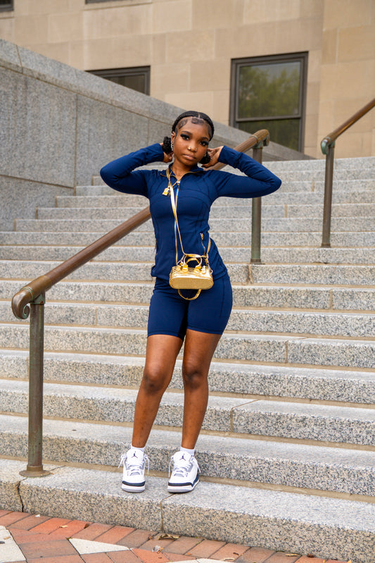 DREAMERS NAVY BLUE ACTIVE WEAR SET